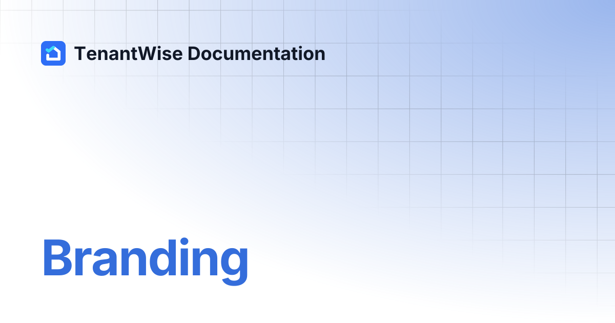 Branding | TenantWise Documentation